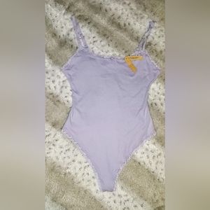 SKIMS Lavender Lace Pointelle Cami Bodysuit NWT